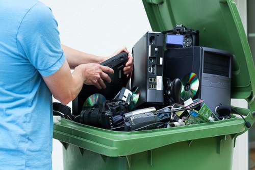 Professional waste clearance team at work in Goldersgreen